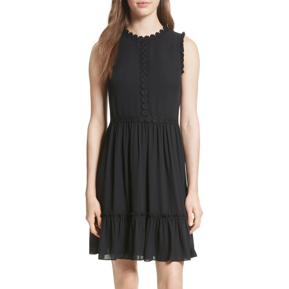 NWT Kate Spade Floral Lace Trim Mini Dress